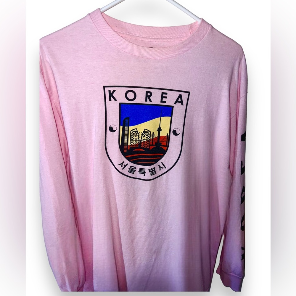 Pink Long Sleeve Pink T-Shirt “Korea”